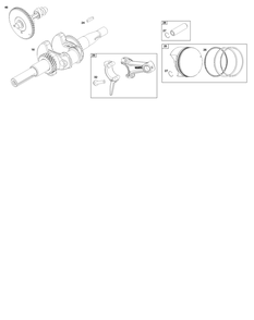 Crankshaft Group Diagram and Parts List for 12V332-0129-01 100000 - 19Z999 Briggs and Stratton Engine